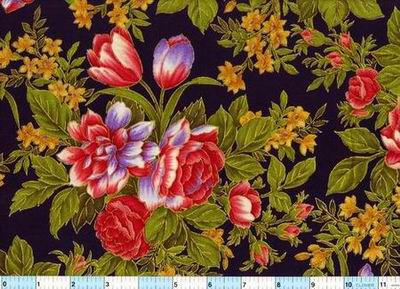 Roses Goldenrod Tulips Navy